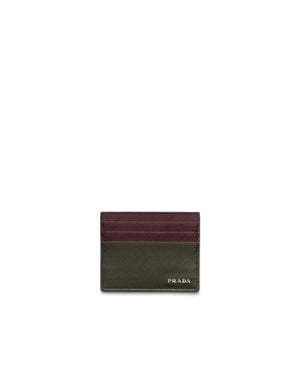 Prada Saffiano Leather Card Holder - White