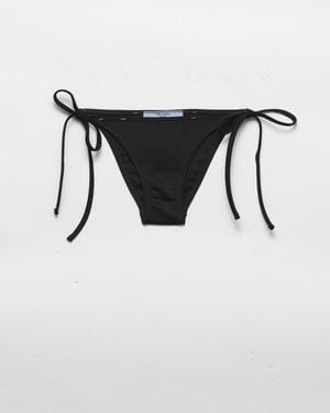 Prada Interlock Knit Bikini Bottom - Black