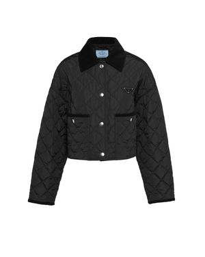 Prada Light Re-Nylon Cropped Jacket - Black