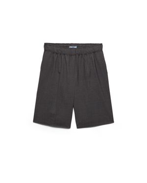 Prada Light Wool Bermudas - Grey