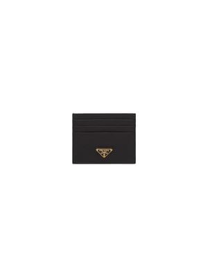 Prada Saffiano Leather Card Holder - Black