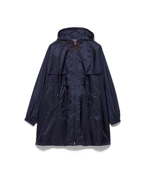 Prada Lightweight Re-Nylon Hooded Raincoat - Blue