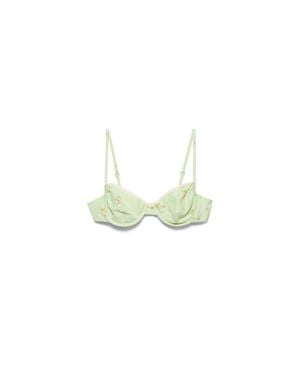 Prada Soutien-Gorge En Toile Ancienne Imprimé Bouquet, Femme, Taille - Vert