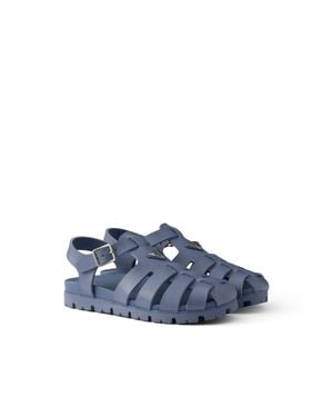 Prada Rubber Fisherman Sandals - Blue