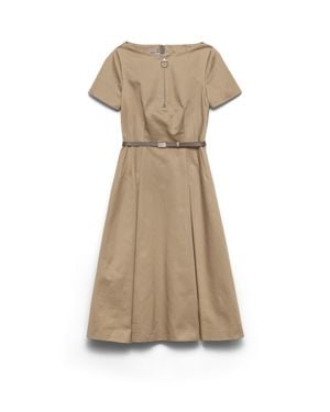 Prada Chino Zipper Dress - Natural