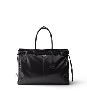 Prada Cabas Bonnie En Cuir, Homme - Noir