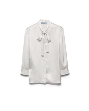 Prada Satin Crepe Shirt - White