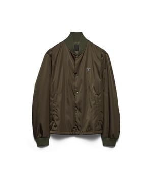 Prada Re-Nylon Bomber Jacket - Brown