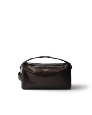 Prada Sac À Bandoulière En Cuir Vieilli, Homme - Vert