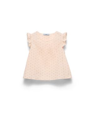 Prada Eyelet Lace Top - Natural