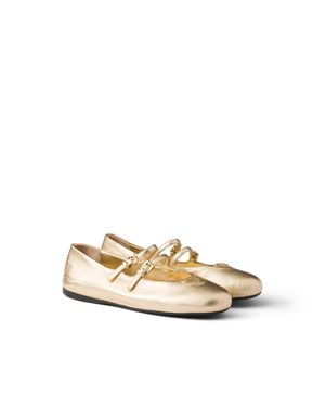 Prada Mordoré Nappa Leather Ballerinas - Natural