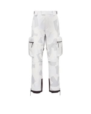 Prada Printed Technical Fabric Snowboard Trousers, Marble - White