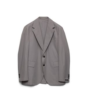Prada Single-Breasted Cotton Jacket - Grey
