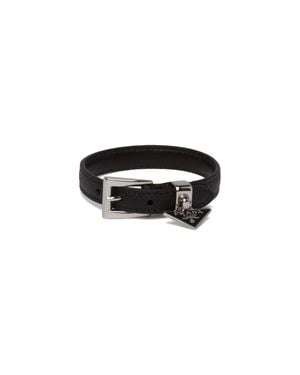 Prada Saffiano Leather Bracelet - Black