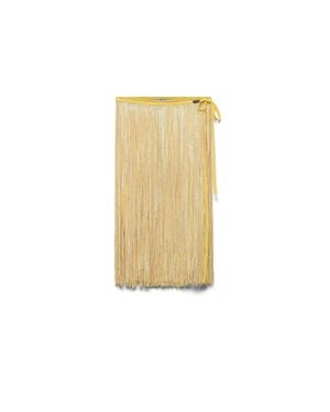 Prada Skirt With Sequin Fringe, Cream - White