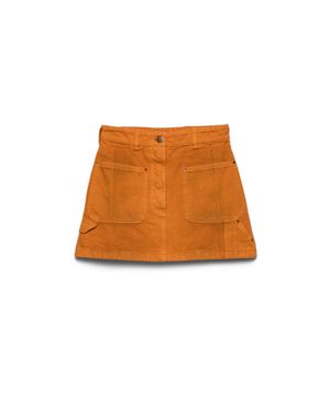 Prada Canvas Miniskirt - Orange
