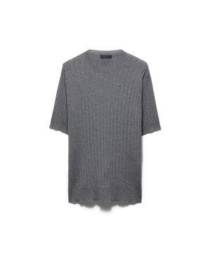 Prada Cashmere And Silk Crew-Neck Jumper - Grey
