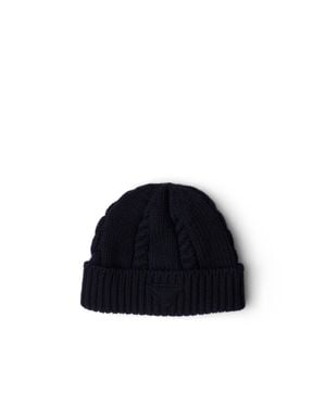 Prada Wool Beanie - Blue