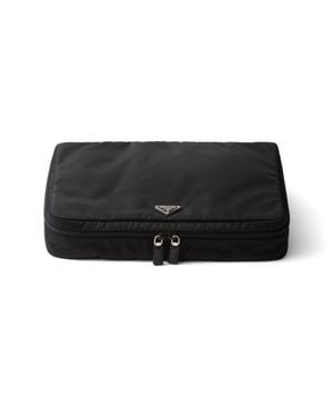 Prada Large Re-Nylon Zipper Pouch - Black