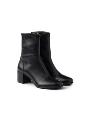 Prada Stretch Nappa Leather Booties - Black