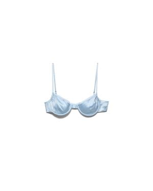 Prada Bh Aus Satin Im Vintage-Look, Damen, Größe - Blau