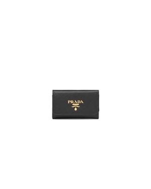 Prada Saffiano Leather Key Case - White