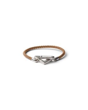 Prada Braided Nappa Leather Bracelet - White