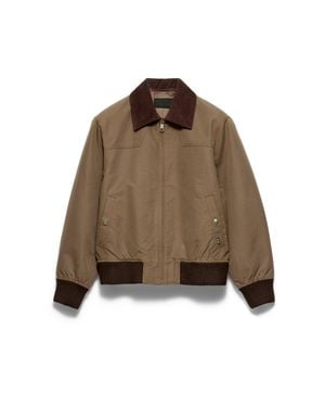 Prada Blousonjacke Aus Denim, Herren, Größe - Braun