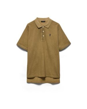 Prada Garment-Dyed Cotton Polo Shirt - Green