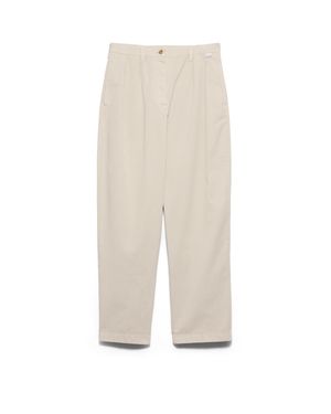 Prada Old Gabardine Pants, Sand - White