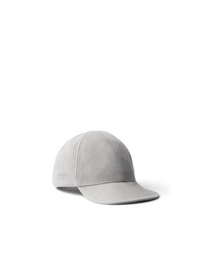 Prada Denim Baseball Cap - White