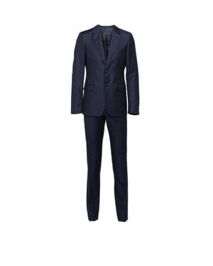 Prada Single-breasted Wool Suit - Blue