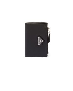 Prada Saffiano Leather Card Holder - Black