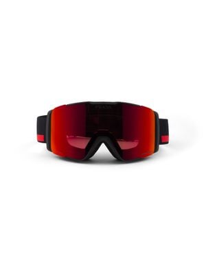 Prada Linea Rossa By Oakley Snow Goggle With Interchangeable Lenses - Red