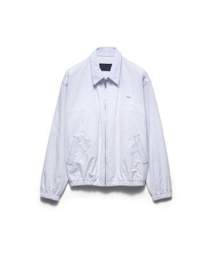 Prada Chambray Blouson Jacket - White