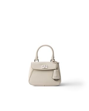 Prada Borsa A Mano Avoir Mini - Bianco