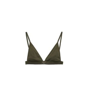 Prada Haut De Bikini En Maille Côtelée, Femme, Taille - Multicolore