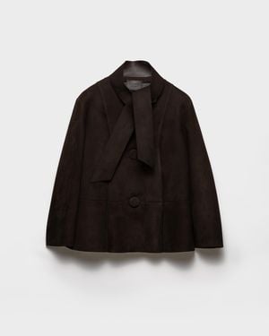 Prada Bonded Suede Jacket - Black