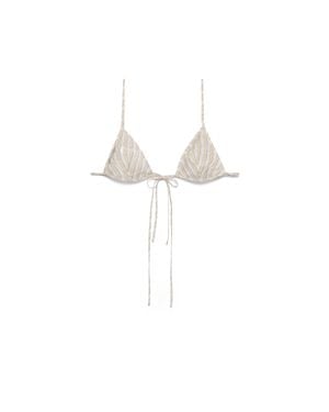 Prada Reggiseno A Righe, Donna, Taglia - Bianco