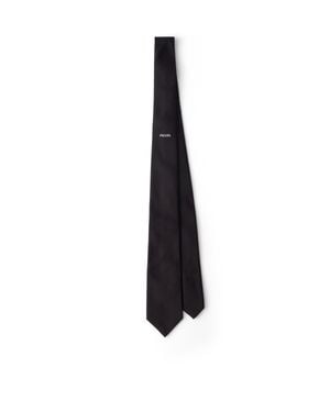 Prada Silk Tie - White