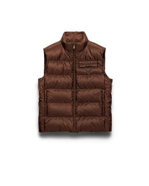 Prada Re-Nylon Gilet - Brown