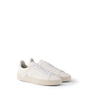 Prada Court Leather Sneakers, Size 5 - White