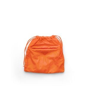 Prada Foldable Re-Nylon Pouch - Orange