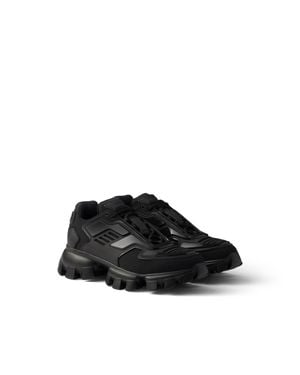 Prada Cloudbust Thunder Knit Fabric Trainers, Size 6,5 - Black