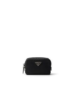 Prada Micro-Pouch Aus Re-Nylon, Damen - Schwarz