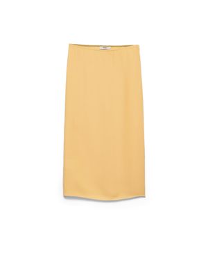 Prada Triple Chiffon Midi Skirt, Topaz - Natural