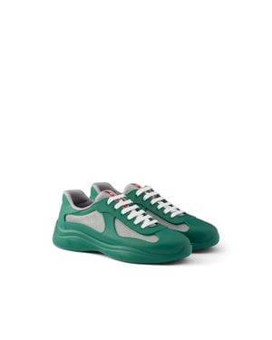 Prada America's Cup Soft Rubber And Bike Fabric Trainers - Green
