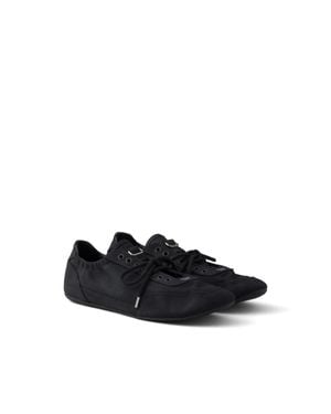 Prada Baskets En Toile Collapse, Homme, Taille - Noir