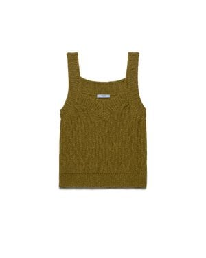Prada Wool And Alpaca Top, Fern - Green