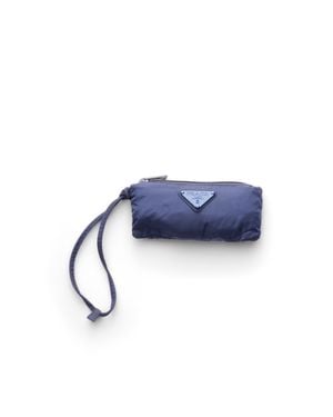 Prada Foldable Re-Nylon Pouch - Blue